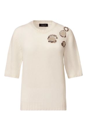 Light beige wool, cashmere and silk sweater FABIANA FILIPPI | MAD215F490L5370158